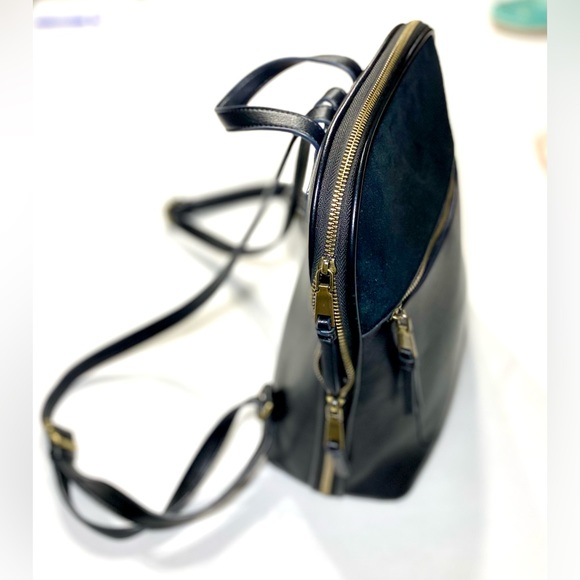 Backpack Black Classic partly suede Bag - Picture 1 of 17